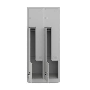 Metallkleiderspind hellgrau 185x80x45 4-türig belüftet abschließbar